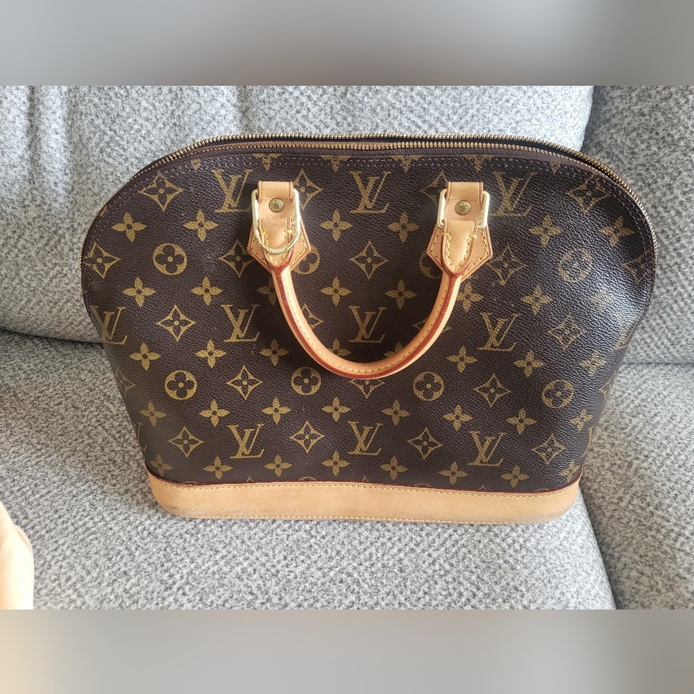 Louis Vuitton Monogram Satchel in Brown and Tan